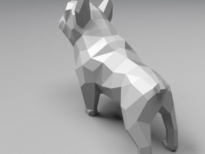 geometric french bulldog 3d print model Model do druku 3D