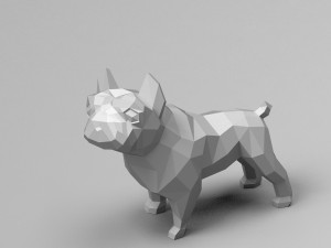 geometric french bulldog 3d print model Model do druku 3D