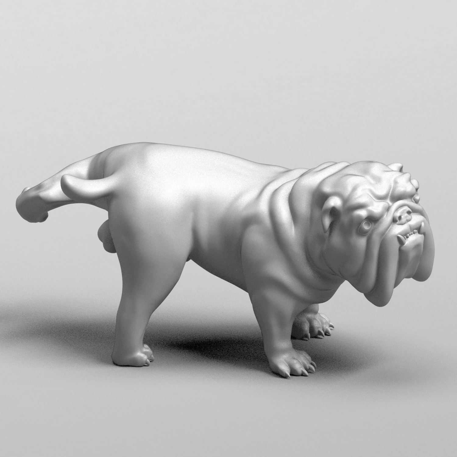 pissing english bulldog 3d print model 3D Print Model .c4d .max .obj .3ds .fbx .stl .blend 