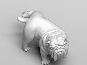 pissing english bulldog 3d print model 3D 프린트 모델