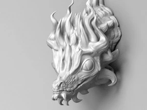 küçük ejderha kafası 3d baskı modeli 3D Baskı Modeli
