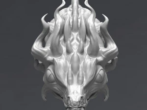 Modelo de impress&atilde;o 3D de pequena cabe&ccedil;a de drag&atilde;o Modelo de Impressão 3D