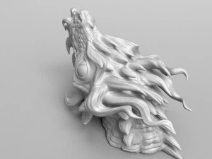 Modelo de impress&atilde;o 3D de pequena cabe&ccedil;a de drag&atilde;o Modelo de Impressão 3D