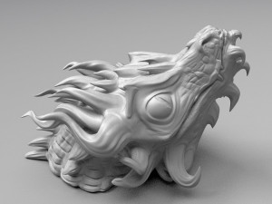 little dragon head 3d print model 3D प्रिंट मॉडल
