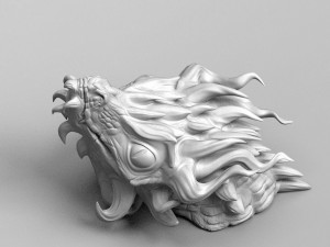 little dragon head 3d print model 3D प्रिंट मॉडल