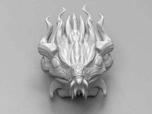 Modelo de impress&atilde;o 3D de pequena cabe&ccedil;a de drag&atilde;o Modelo de Impressão 3D