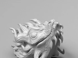 Modelo de impress&atilde;o 3D de pequena cabe&ccedil;a de drag&atilde;o Modelo de Impressão 3D