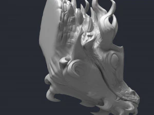 Modelo de impress&atilde;o 3D de pequena cabe&ccedil;a de drag&atilde;o Modelo de Impressão 3D