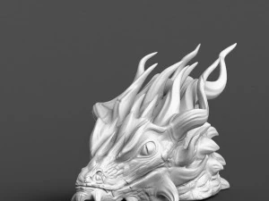 ejderha kafası 3d baskı modeli 3D Baskı Modeli