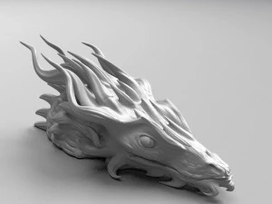 modelo de impress&atilde;o 3D de cabe&ccedil;a de drag&atilde;o Modelo de Impressão 3D