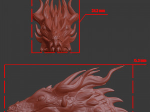 dragon head 3d print model 3D 打印模型