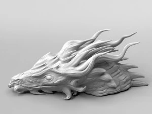 modelo de impress&atilde;o 3D de cabe&ccedil;a de drag&atilde;o Modelo de Impressão 3D