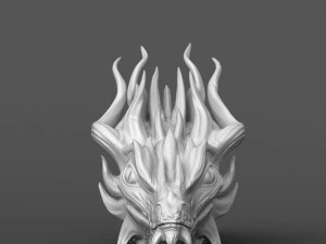modelo de impress&atilde;o 3D de cabe&ccedil;a de drag&atilde;o Modelo de Impressão 3D