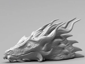 modelo de impress&atilde;o 3D de cabe&ccedil;a de drag&atilde;o Modelo de Impressão 3D
