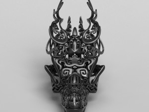 filigree dragon skull 3d print mode 3Dプリントモデル