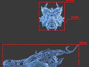 filigree dragon skull 3d print mode 3D Print Model