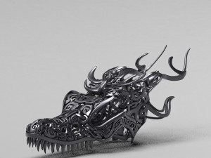 filigree dragon skull 3d print mode 3Dプリントモデル