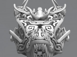 filigree dragon skull 3d print mode 3Dプリントモデル