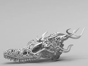 filigree dragon skull 3d print mode 3D Print Model