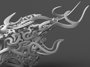 filigree dragon skull 3d print mode 3Dプリントモデル