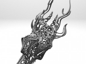filigree dragon skull 3d print mode 3Dプリントモデル