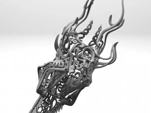 filigree dragon skull 3d print mode 3D Print Model
