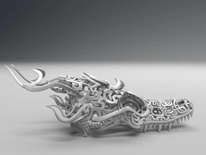 filigree dragon skull 3d print mode 3D Print Model