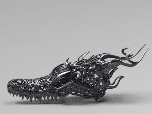 filigree dragon skull 3d print mode 3D Print Model