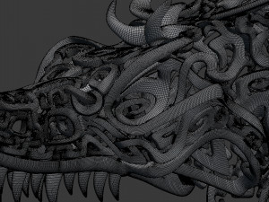 filigree dragon skull 3d print mode 3Dプリントモデル
