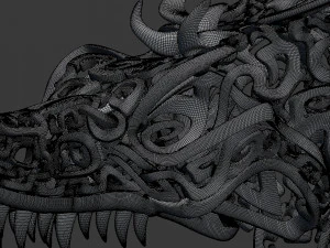 filigree dragon skull 3d print mode 3D Print Model