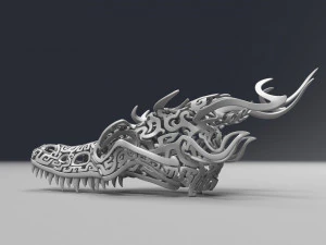 filigree dragon skull 3d print mode 3D Print Model