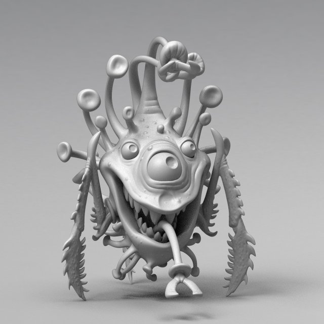 funny coronavirus monster 3d print model 3D Druckmodell .c4d .max .obj .3ds .fbx .stl .blend