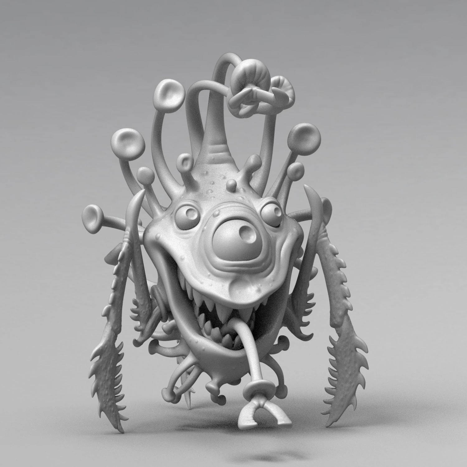 funny coronavirus monster 3d print model 3D Print Model .c4d .max .obj .3ds .fbx .stl .blend