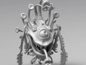 komik koronavir&uuml;s canavarı 3 boyutlu baskı modeli 3D Baskı Modeli