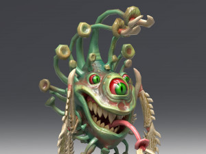 funny coronavirus monster 3D Model