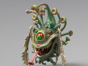 funny coronavirus monster Model 3D