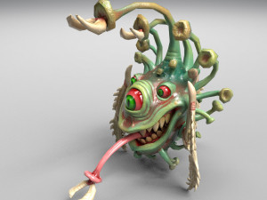 funny coronavirus monster Model 3D