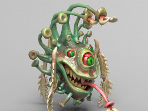 funny coronavirus monster Model 3D