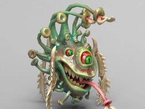 funny coronavirus monster 3D Model