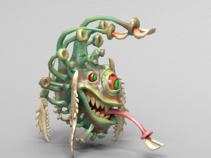 funny coronavirus monster Model 3D