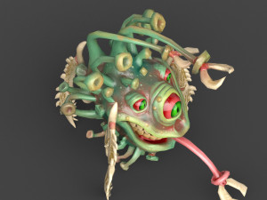 funny coronavirus monster Model 3D