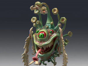 funny coronavirus monster Model 3D