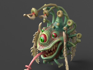 funny coronavirus monster Model 3D