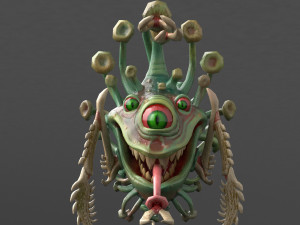 funny coronavirus monster Model 3D