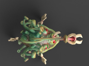funny coronavirus monster Model 3D