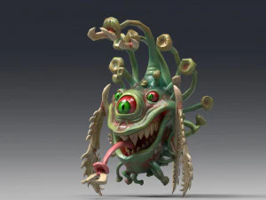 funny coronavirus monster 3D Model
