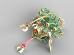 funny coronavirus monster Model 3D