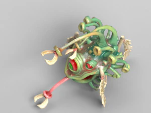 funny coronavirus monster 3D Model