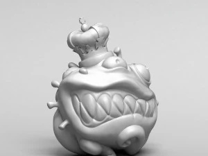 koronavir&uuml;s canavarı 3 boyutlu baskı modeli 3D Baskı Modeli