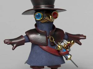 little plague doctor 3D Model